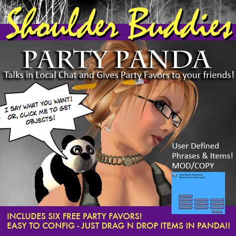 Party Panda - Plushie Shoulder Pet