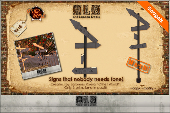 Signs that nobody needs (one)