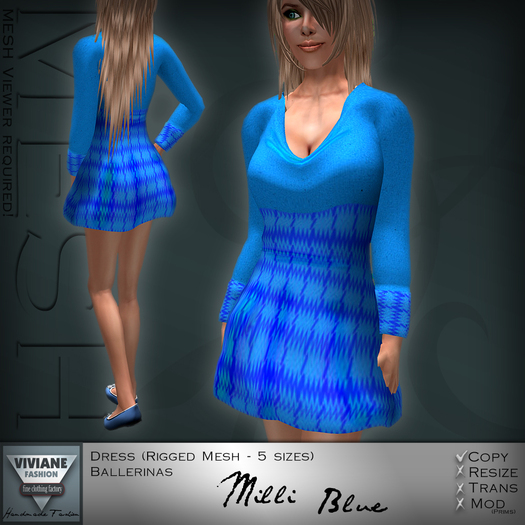 VF MESH Dress Milli Blue
