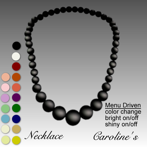(Caroline's) Graduated Color Beads Necklace