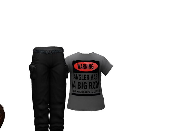 V TEE BIG ROD GREY SHIRT ONLY