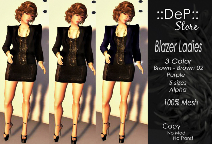 ::DeP:: Blazer Mesh Ladies - 3 color Dark