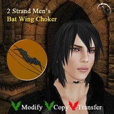 Men's Bat Winged Choker