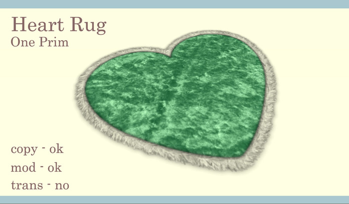 Heart Rug (Emerald)