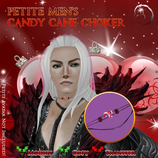 Top Katz Petite Men's Candy Cane Choker