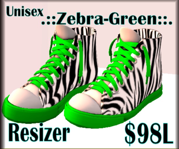 .::FS::. Zebra-Green Shoes