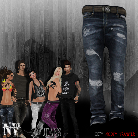 [NV] 210 Jeans -Used Wash Ripped-