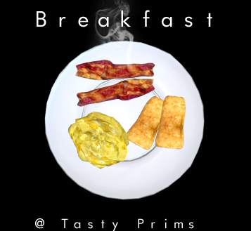 Sculpted Breakfast Hashbrown, Bacon & Eggs Breakfast Plate