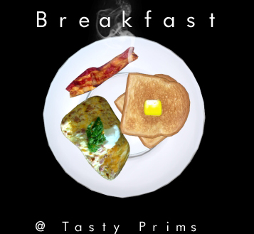 Sculpty Bacon, Omlet & Toast Breakfast Plate Sculpty Food