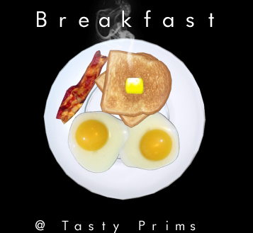Bacon, Eggs & Toast Breakfast Plate Sculpted Food