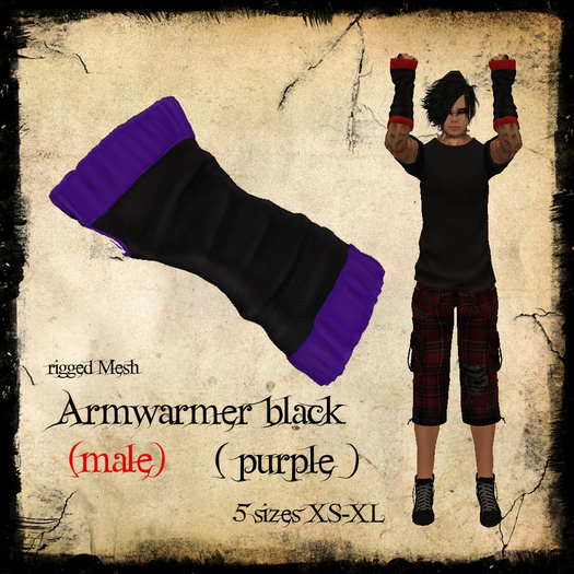 ::Chalys:: Armwarmer black-purple 