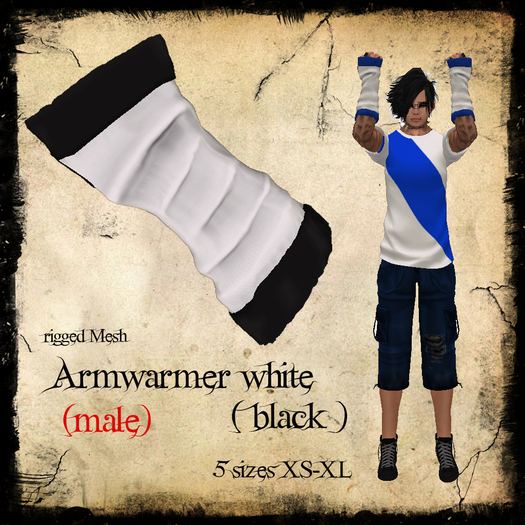 ::Chalys:: Armwarmer  white-black 