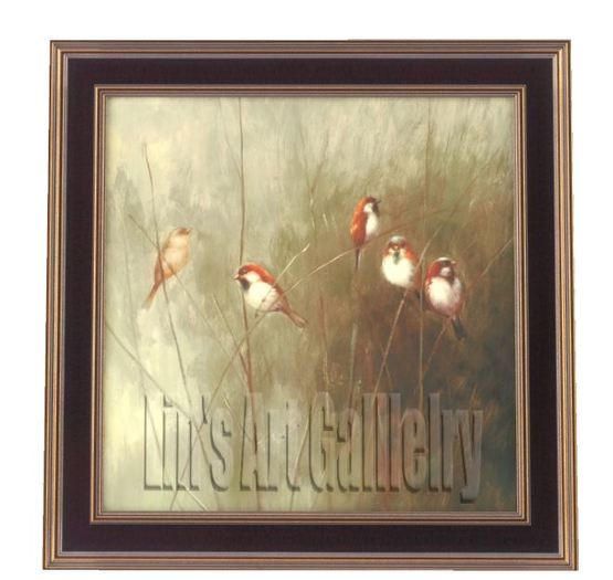 BIRDS IN BLACK FRAME