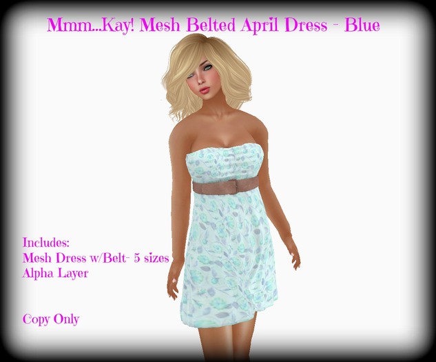 Mmm...Kay! Mesh Belted April Dress - Yellow