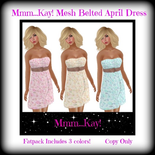 Mmm...Kay! Mesh Belted April Dress - Yellow