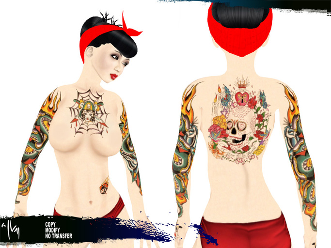 AVM Tattoo : Sugar Skull Tattoo - TCC2-41