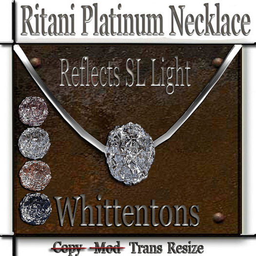 RITANI PLATINUM NECKLACE - ROTATING BALL