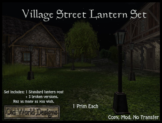Village Street Lantern set Boxed
