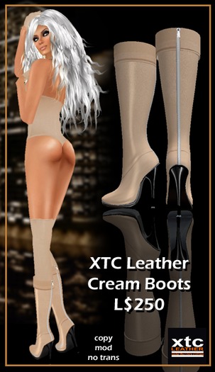 XTC Leather Boots - Cream