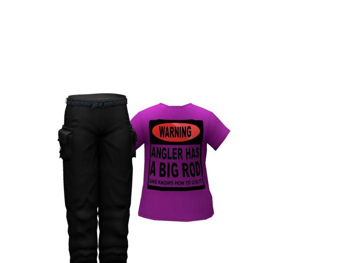 V TEE BIG ROD PURPLE  SHIRT ONLY