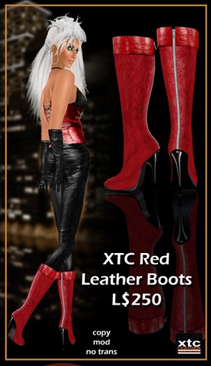 XTC Leather Boots - Red