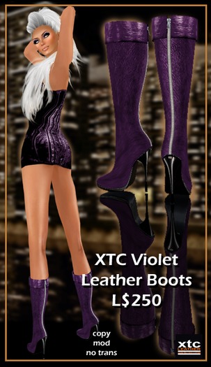 XTC Leather Boots - Violet