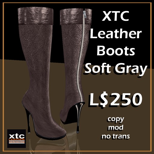 XTC Leather Boots - Soft Gray