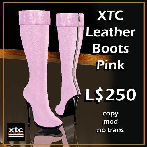 XTC Leather Boots - Pink Leather