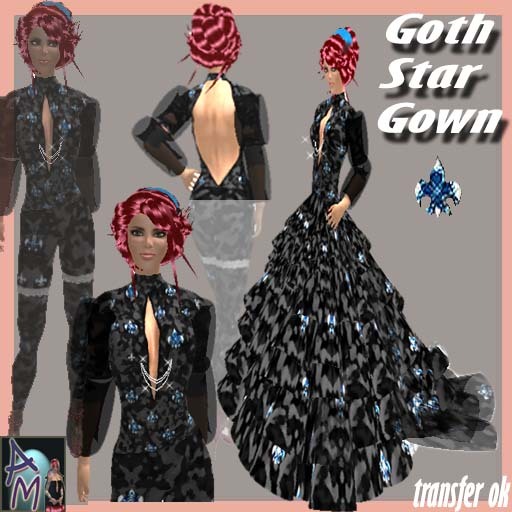Goth Star Gown Set
