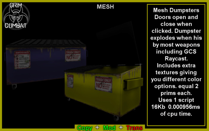 Exploding Mesh Dumpster (BOXED)