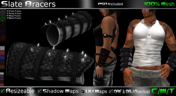 EVO - Slate Bracers With PSD (Boxed)