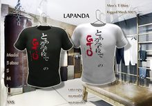 .;[LaPANDA];. GTO [ BLACK & WHITE ] Men T-Shirt MESH