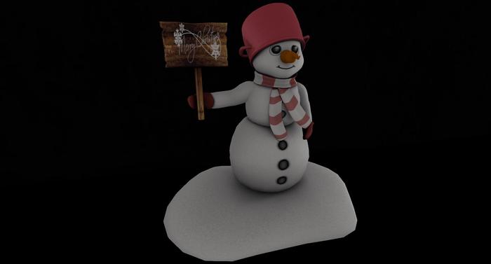 Snowman red