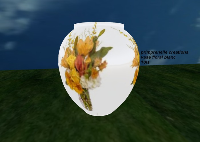 vase floral blanc