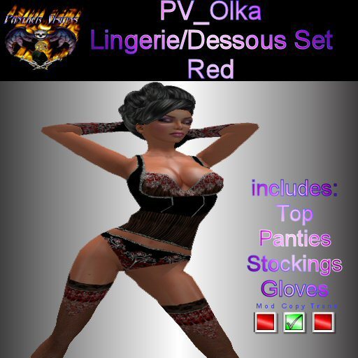 PV_Olka Lingerie/Dessous Set Red