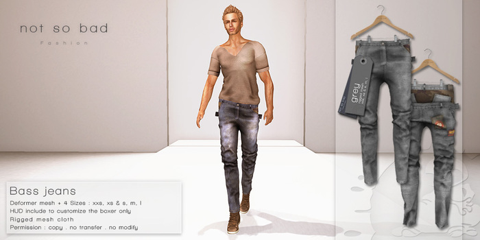 not so bad . BASS jeans . grey