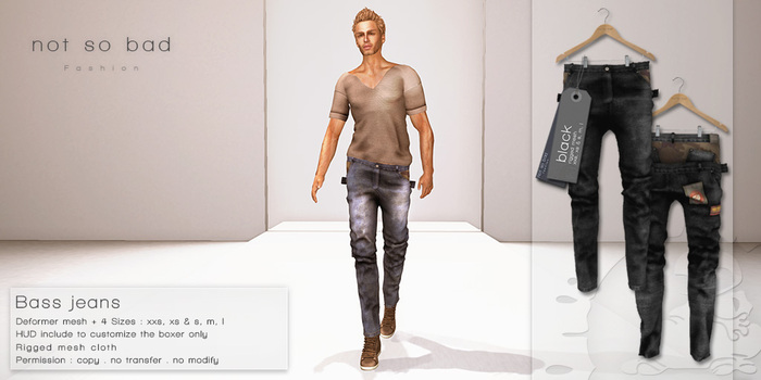 not so bad . BASS jeans . black