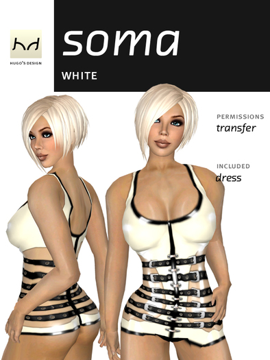 Soma - White Latex Mini-Dress - Hugo's Design