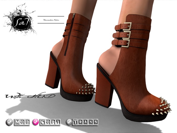 .:SaT:.Studded Ankle Boots