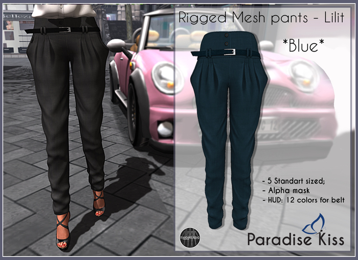 {Paradise Kiss} Lilit pants-Blue (Rigged Mesh)