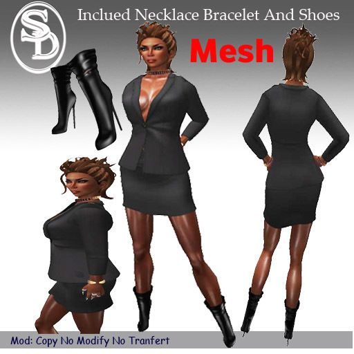 **SD** Luna Mesh elegant dress with boot