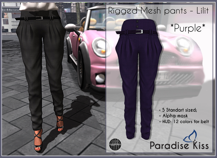{Paradise Kiss} Lilit pants-Purple (Rigged Mesh)