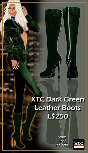 XTC Leather Boots - Dark Green