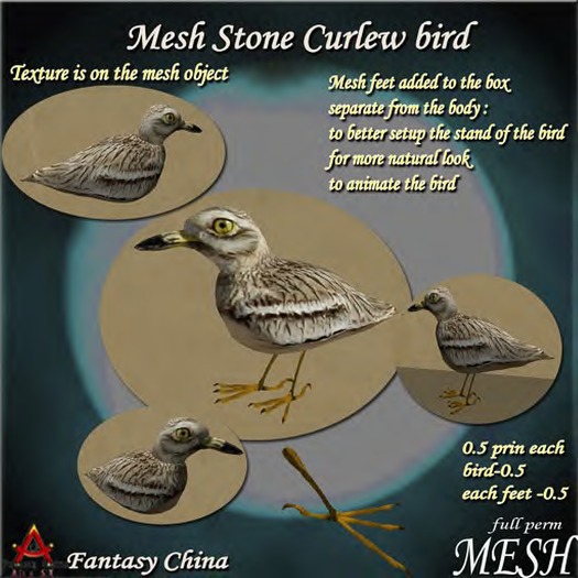MESH Stone Curlew full perm 
