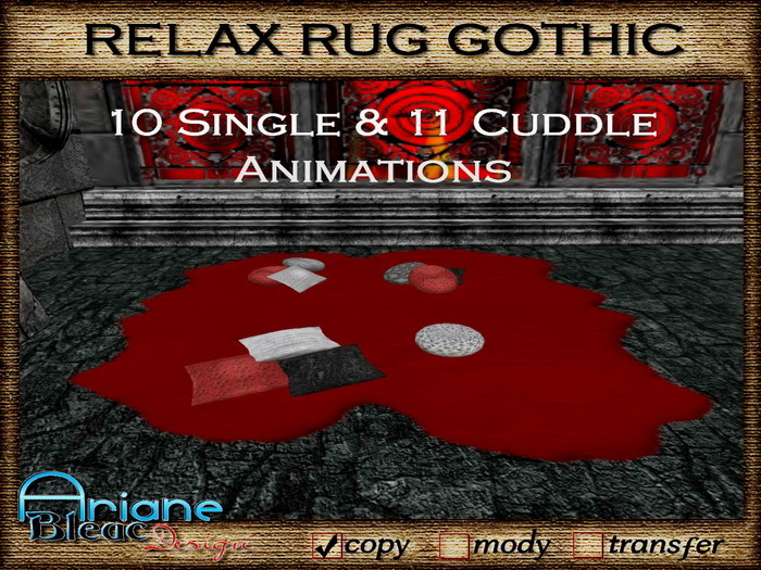 Relax Rug Cuddle Gothic red Vampire Carpet