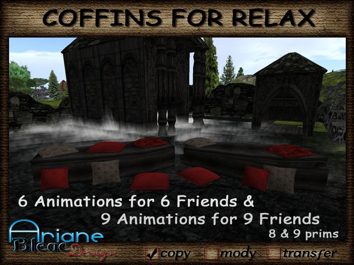 Coffins for Friends & Relax Gothic Dark Vampire