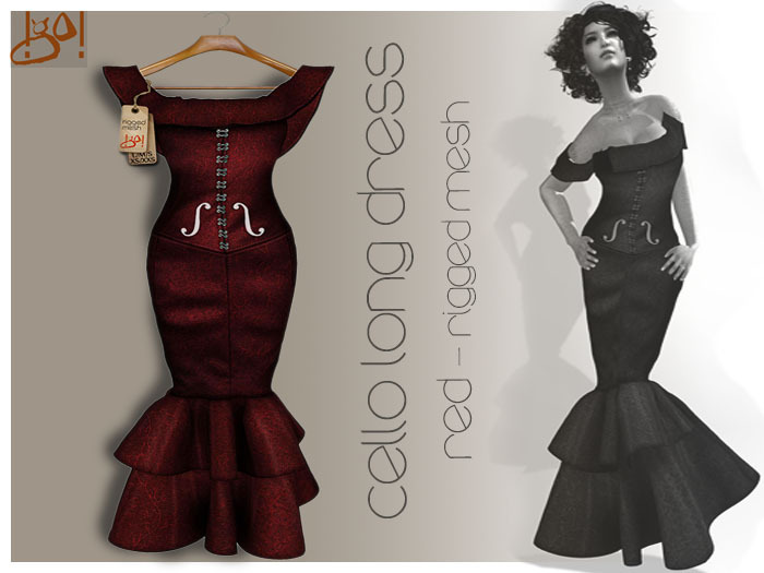 !gO! cello long dress  - Red -