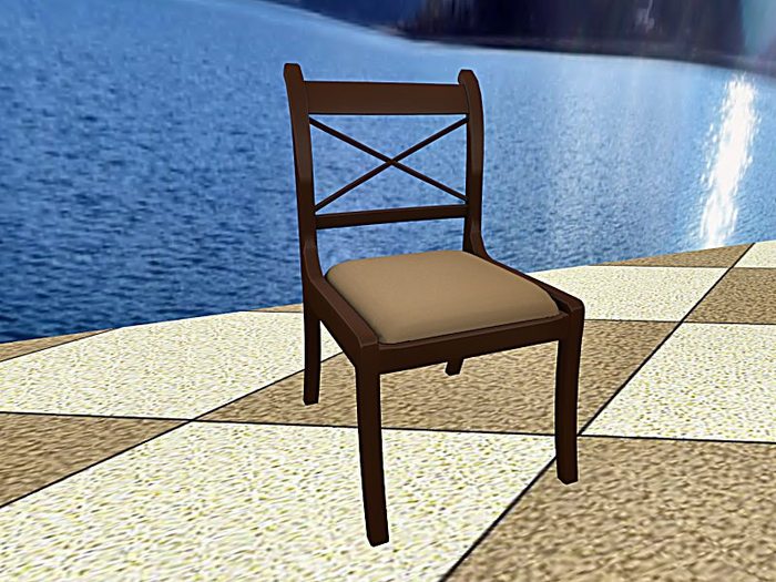 Chair Wood 02 (6 prims)