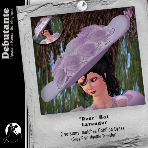 *Deb* "Rose" Hat Boxed Lavender