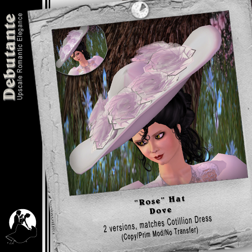 *Deb* "Rose" Hat Boxed Dove